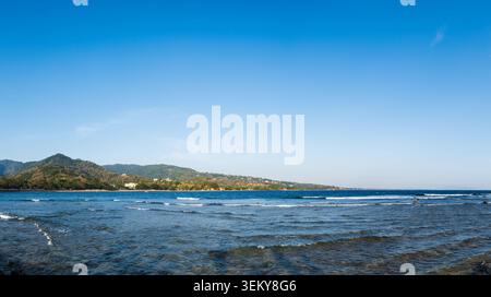 Senggigi beach area panoramic seascape in Lombok, Indonesia. Popular beach area in Lombok, Indonesia  Stock Photo