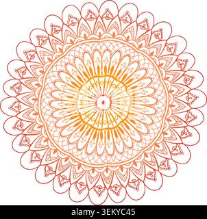 Red chakra mandala design with warm red hues Stock Vector