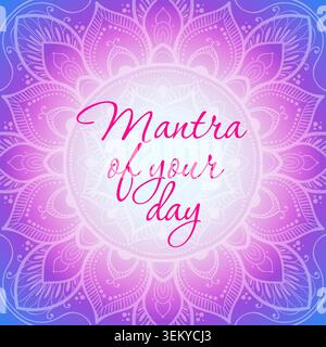 Social media template design with mandala Stock Vector