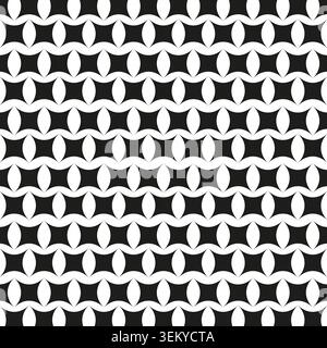 Monochrome geometric seamless pattern with star shapes vector. Texture enhances textile design packaging and digital backdrops. EPS 10. Stock Vector