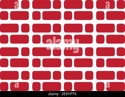 Seamless brick wall pattern illustration Stock Vector