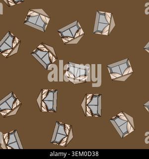 seamless pattern party tent garden cartoon vector Stock Vector