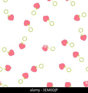 pattern holder ring keychain cartoon vector Stock Vector