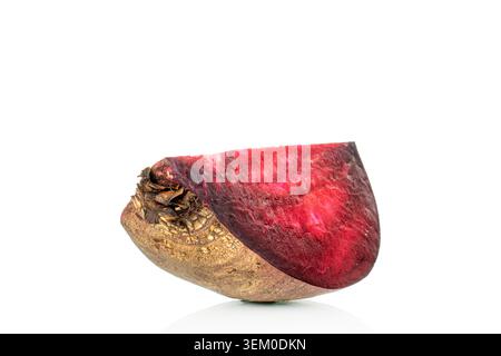 Red sweet beetroot isolated on white background, macro. Stock Photo