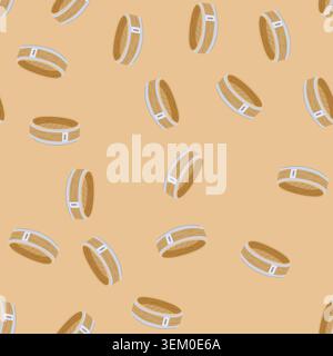 seamless pattern basket bamboo steamer cartoon vector Stock Vector