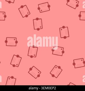 seamless pattern metal nameplate cartoon vector Stock Vector