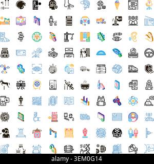 Diverse collection of web and graphic design icons Stock Vector