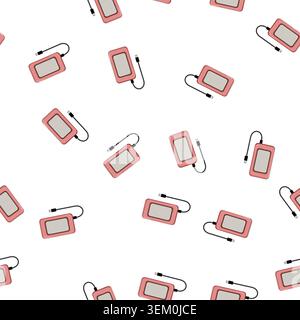 pattern memory hard drive cartoon vector Stock Vector