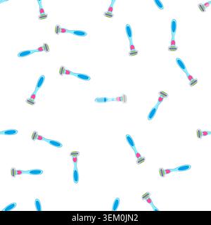 pattern electric shaver handle cartoon vector Stock Vector