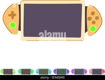 digital portable gaming device vector cartoon graphic Stock Vector
