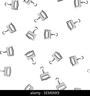 pattern Luggage scale for weighing travel baggage weight Stock Vector