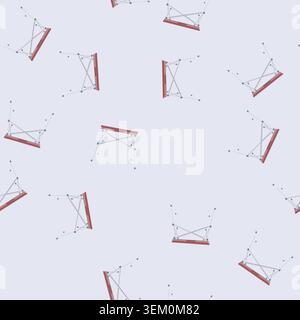 seamless pattern single folding table cartoon vector Stock Vector
