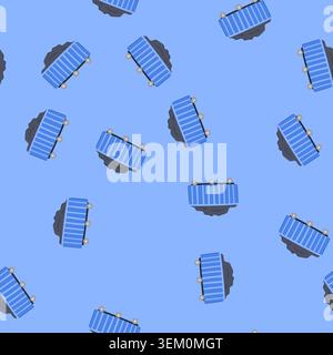 seamless pattern train coal wagon cartoon vector Stock Vector