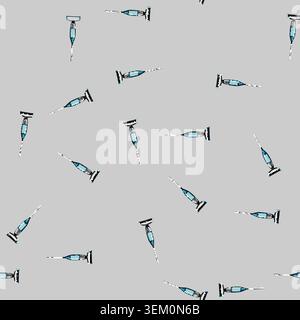 seamless pattern clean electric mop cartoon vector Stock Vector
