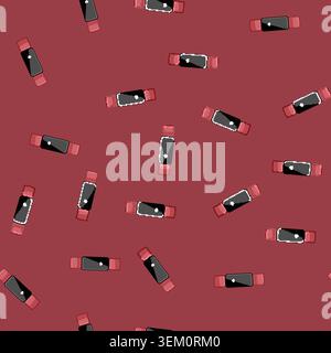 seamless pattern smartwatch fitness bracelet cartoon vector Stock Vector
