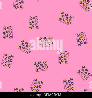 seamless pattern pouch makeup bag cartoon vector Stock Vector