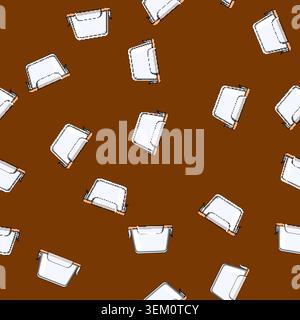 seamless pattern silicone food storage container baby cartoon vector Stock Vector