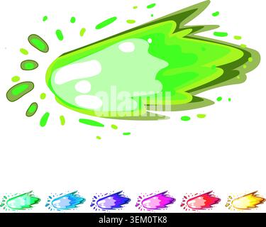 blast gun flash cartoon vector graphic Stock Vector