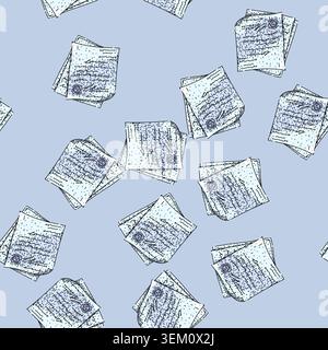 pattern clause contract sketch hand drawn Stock Vector