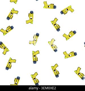 pattern police taser gun cartoon vector Stock Vector