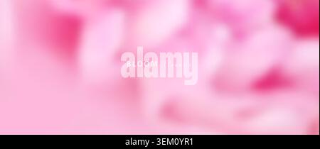 Spring or summer vector blurred gradient background. Soft and pastel floral template with blur effect. Pink and rose color. Stock Vector