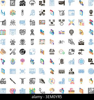 Diverse modern icon set illustrating various business concepts Stock Vector