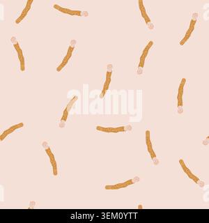 seamless pattern miswak natural teeth cleaning stick for oral hygiene Stock Vector