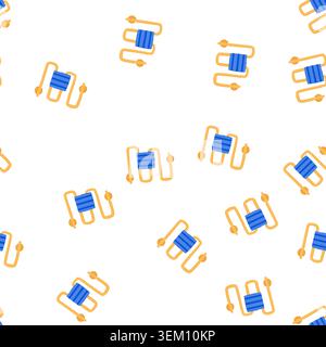 pattern bathroom heater towel cartoon vector Stock Vector