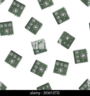 pattern plug headphone amp cartoon vector Stock Vector