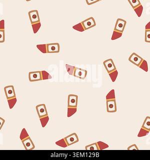 seamless pattern shine shoe polish cream cartoon vector Stock Vector