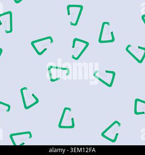 seamless pattern steel carabiner clip cartoon vector Stock Vector