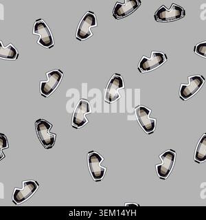 seamless pattern eyewear goggles ski cartoon vector Stock Vector