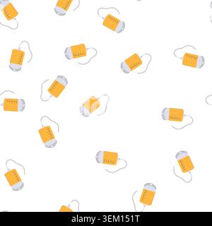 pattern hydration iv drip bag cartoon vector Stock Vector