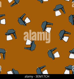 seamless pattern industry paint sprayer cartoon vector Stock Vector