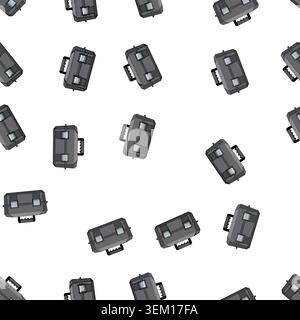 pattern hammer toolbox repair cartoon vector Stock Vector