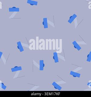 seamless pattern cement notched trowel cartoon vector Stock Vector