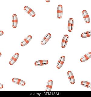 pattern rescue lifebuoy cartoon vector Stock Vector