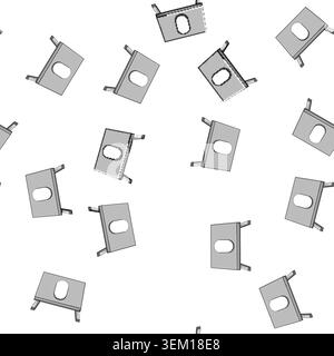 pattern executive laptop stand cartoon vector Stock Vector
