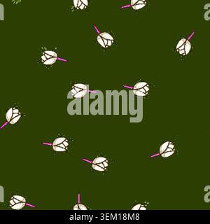 seamless pattern accessory boutonniere cartoon vector Stock Vector