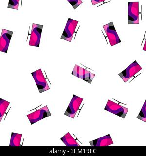 pattern technology monitor pc gaming cartoon vector Stock Vector