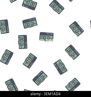pattern timer travel alarm clock cartoon vector Stock Vector