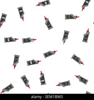 pattern school glue bottle cartoon vector Stock Vector
