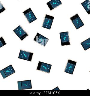 pattern audio mp3 player cartoon vector Stock Vector
