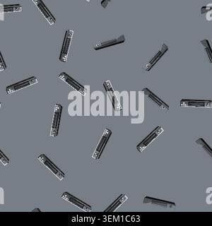seamless pattern disk blu ray player cartoon vector Stock Vector