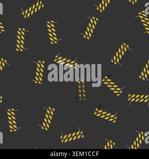 seamless pattern fence guard rails cartoon vector Stock Vector