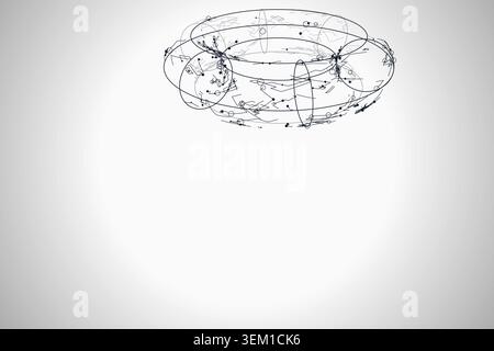 Wire Torus vector background with contemporary visual rhythm for microstock and commercial design projects. Stock Vector