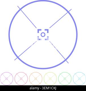 technology futuristic aim cartoon vector graphic Stock Vector