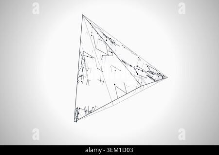 Wire Pyramid vector background with balanced copy space for microstock and commercial design projects. Stock Vector