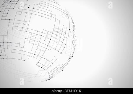 Abstract tech globe pattern with marketable vector styling for backgrounds, posters, and design templates. Stock Vector