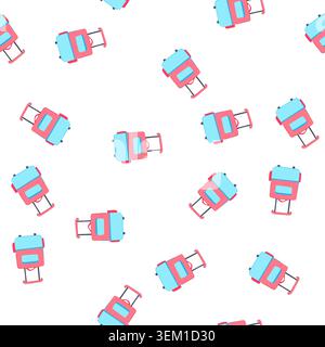 pattern open kid luggage cartoon vector Stock Vector